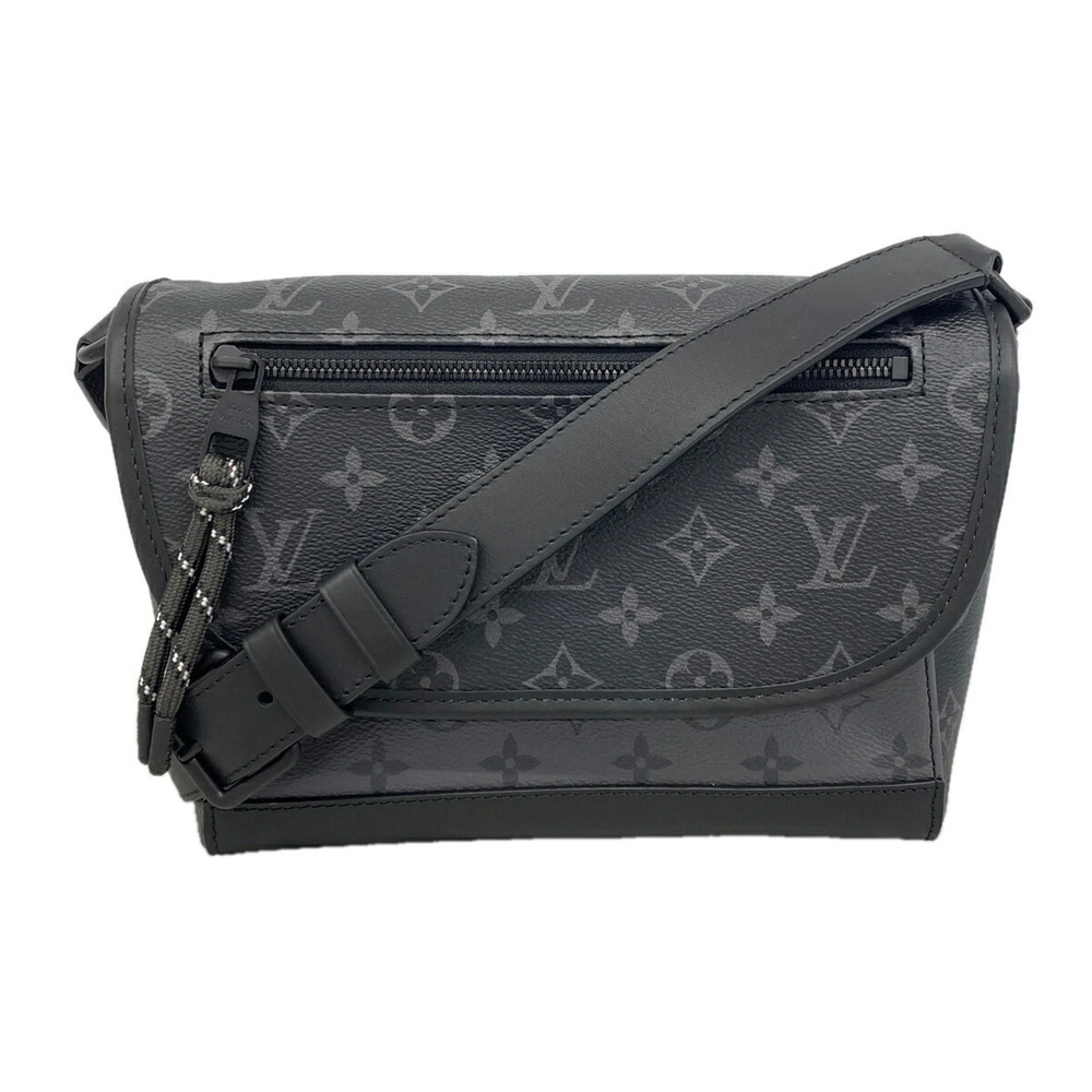 Louis Vuitton Monogram Eclipse Reverse Pulse Shoulder Bag M12681 Black Grey M...